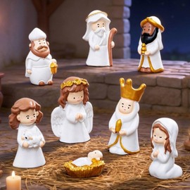 Miniature Resin Angel Figurines Set-8PCS, Tiny Figures for DIY Landscape