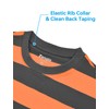 Zengjo Striped Shirts for Men Short Sleeve Wide Stripe Retro
