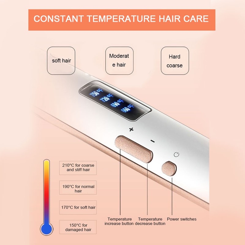 Hair Curler Hair Straightener Fast Heating LCD Digital Display Hair