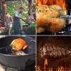 CPROSP 4 Meat Needles Stainless Steel BBQ Meat Clamp with