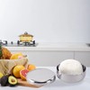 Stainless Steel Rice Bowl with Lids Multipurpose Single Layer Mixing