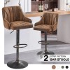 VECELO Bar Stools Set of 2 Adjustable Counter Kitchen Dining