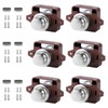 SUPAWAY Pack of 6 Push Button Latches, Keyless Metal Push