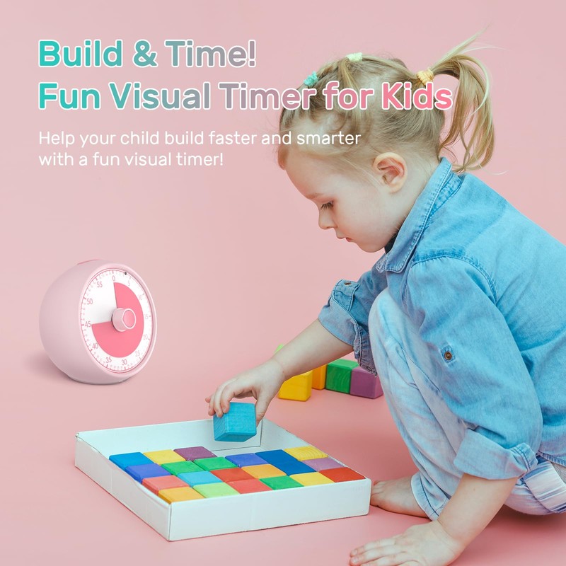 Conchstar Visual Timer for Kids, 60-Minute Countdown Timer for Classroom