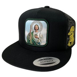 SAN Judas Tadeo CON EL Chapo GUZMÁN HAT Black MESH Snapback