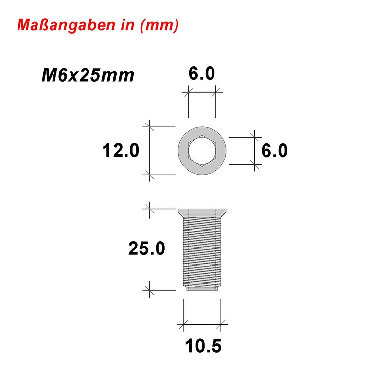 LIKERAINY Pack of 100 Threaded Bushing Screws with Cover Edge