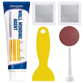 Choppie Drywall Repair Kit, Spackle Wall Repair, Wall Repair Patch Kit to Fill the Holes, Wall Putty Hole Repair Quick and Easy Solution, Wall Patch Repair Kit with Scraper, Sandpaper, Drywall Patches