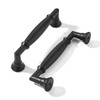 khtumeware 10 Pack 4 Inch(102mm) Matte Black Cabinet Pulls Heavy