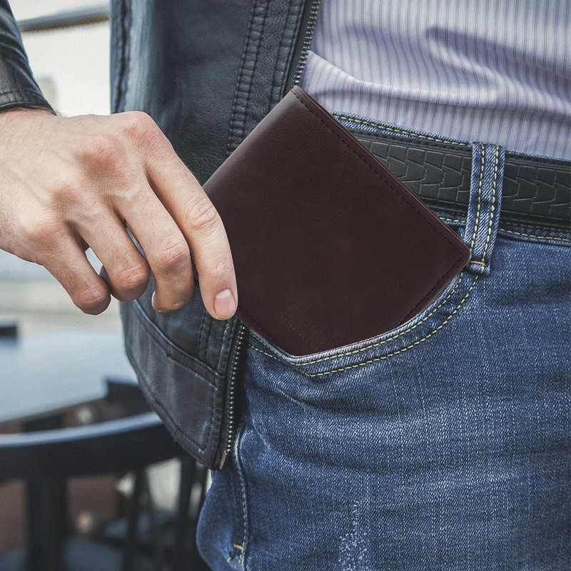 Slim Rfid Wallets for Men, Minimalist Front Pocket Wallets for