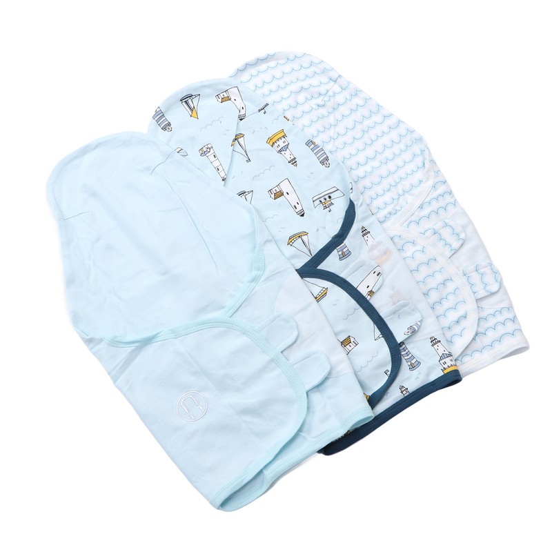 3pcs Baby Swaddle Sleep Sacks Cotton Swaddle Blanket for 0