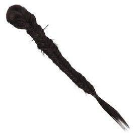 Mikinona 60cm Ponytail Braided Hair Extensions Elastic Drawstring Wig Women's Ponytail Extension Soft Synthetic Fiber Realistic Look