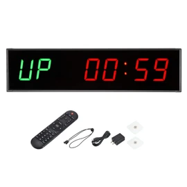 PATIKIL LED Gym Timer Workout Timer Interval Timer Count Down/Up Clock Wall Clock with Remote 11" Large Digital Display Timer for Home Garage Fitness