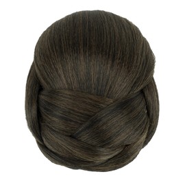 IMISSU Braided Chignon Hair Cover Doughnut Hair Pieces Hair Bobbles Hair Bun Wig Clips for Updo Hairstyles (Brown Mix)