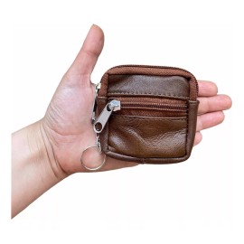 Piel Guanajuato Monedero De Piel Café, Monedero De Piel Auténtica Unisex