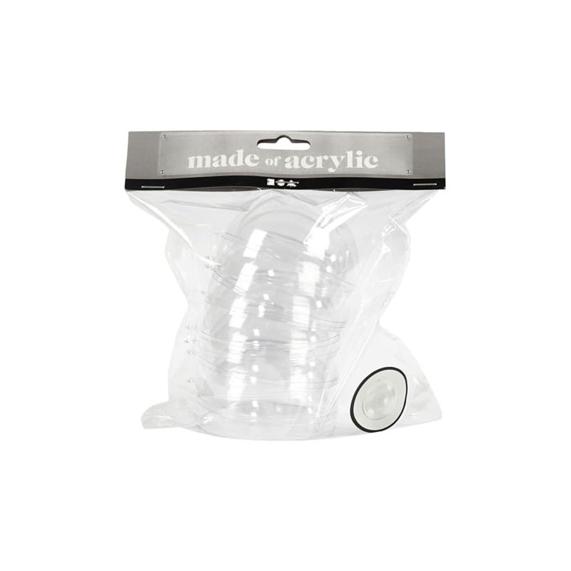 Creativ e 52139 Baubles with Opening, Transparent, 8 cm Diameter,