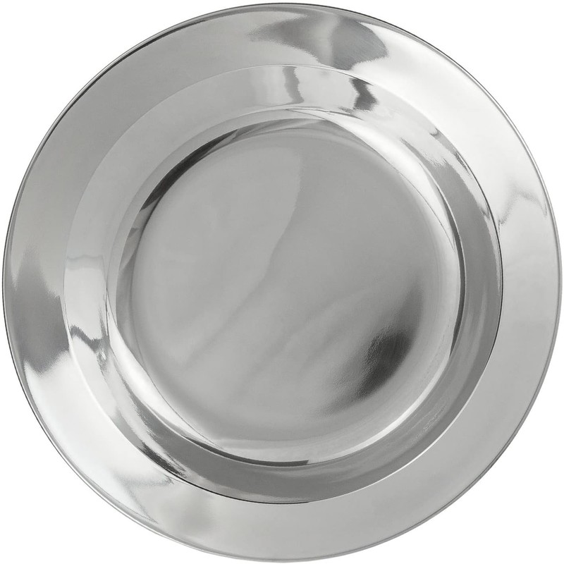 Menax - Set of 12 Snack Plates in Stainless Steel
