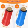 1/2 Inch Brass Threaded Red & Blue Water Pipe Blind