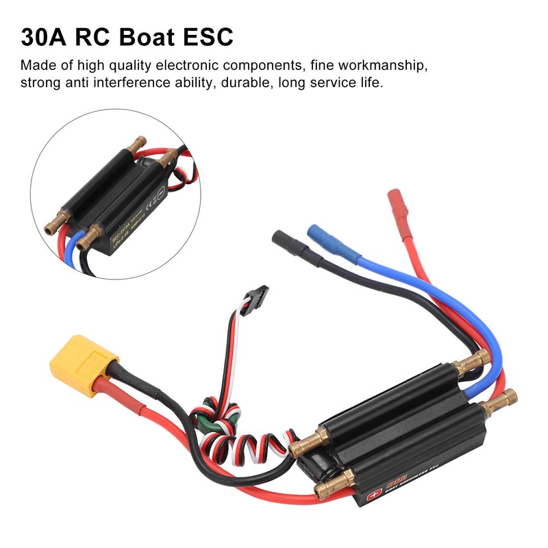 30A RC Boat Waterproof Brushless ESC 2‑4S Electric Speed Controller