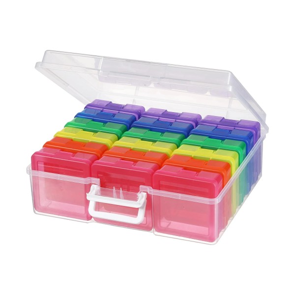 Novelinks Stackable Plastic Clear Storage Box Containers with Latching Lid