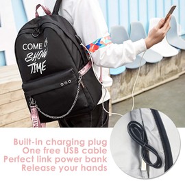 HASAGEI Backpack Girls School Bag for 15.6 Inch School Backpack Geometric Pattern School Bags for Teenagers Boys, pink