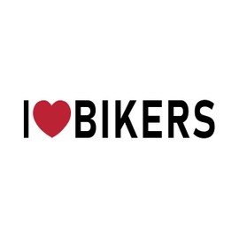 I Love Bikers Sticker Large 9" I Heart Riding Bikes Cycles Motorcycles Sticker