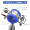 sourcing map 2Pcs Stainless Steel Pipe Supports Wall Mount Ceiling