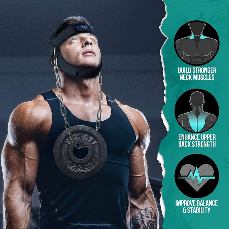 Yes4All Adjustable Neck Harness for Weight Training/Neck Exerciser with Wide
