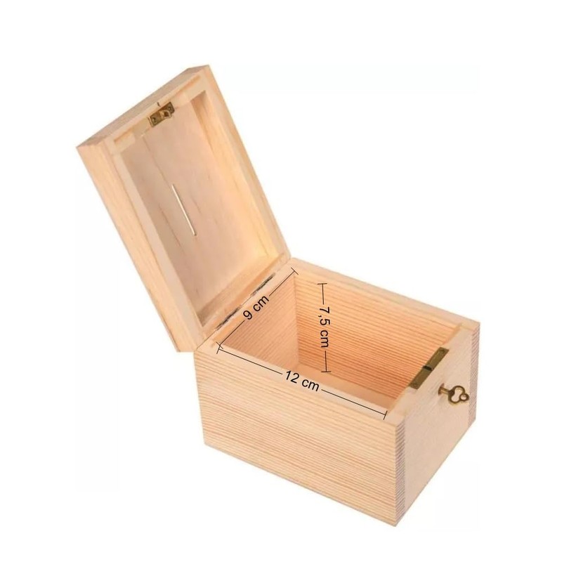 Wooden World - Wooden money box piggy bank with a