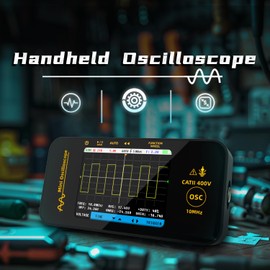 BSIDE Handheld Digital Oscilloscope 3.2” TFT LCD Scope Tester, 10MHz Bandwidth with 48MSa/s Sampling Rate, Potable Automotive Oscilloscope with Auto/Nomal/Single Trigger for Audio Amplifier Hobbyist