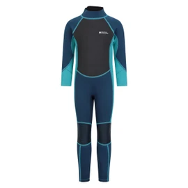 Mountain Warehouse Kids Full Wetsuit - 2.5mm, UPF50+ Neoprene Teal 3-4T