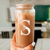 SANDJEST Monogrammed Gifts for Women - Monogram S Initial Glass