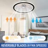 TCFUNDY 18" Ceiling Fan with Light, LED Low Profile Ceiling