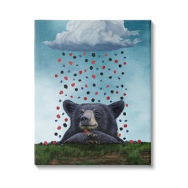 Stupell Industries Bear with Berry Cloud Canvas Wall Art by Paula Belle Flores