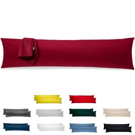 Flowen Set of 2 Premium Microfibre Side Sleeper Pillow Covers, 40 x 145 cm, for Bed/Sofa, Super Soft, Resistant, Hypoallergenic, Anti-Dust Mite Fabric, with Concealed Zip, Fully Washable