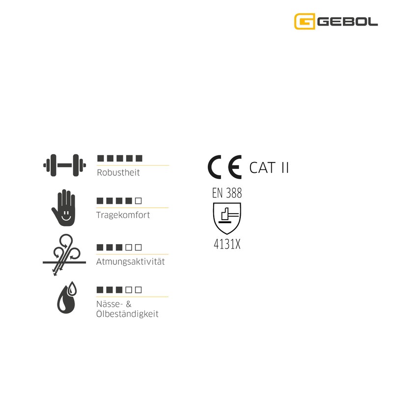 Gebol - Pro Tex Work Gloves with Waterproof Double Coating