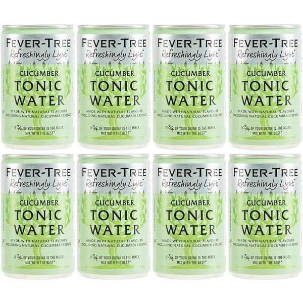 Fever-Tree Refreshingly Light Cucumber Tonic Water Cans 8 x 150ml