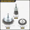 DTGN Wire Wheel Cup Pen Brush Set for Drill -