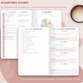 Clever Fox Self-Care Journal Pocket – Daily Reflection Notebook – Mental Health & Personal Development Planner, Meditation & Mood Log (Light Pink)
