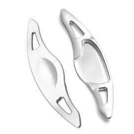 HIBEYO for Honda Fit Jazz 2017-2020, HR-V HRV 2016-2020,Vezel(2015-2017),New City(2014-2018),Civic(2017-2018 only fit Japan Version) Paddle Shifters Trim Cover Interior Decoration Accessories-Silver