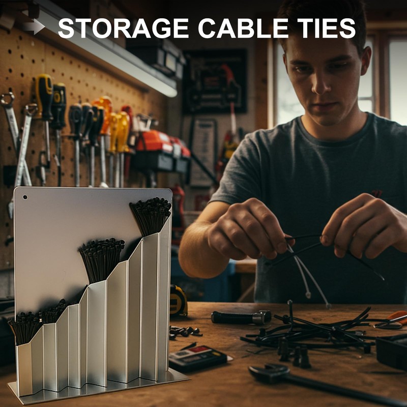 Yaocom Cable Zip Tie Storage Holder Rack Aluminum Zip Tie