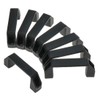 Quluxe Cabinet Handles 3-1/2 Hole Centers Black Rectangular Door Handle