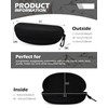 Weewooday 12 Pack Black Hard Shell Sunglasses Case Zipper Eyeglasses