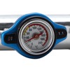 38mm/1.5in Inline Radiator Hose Filler Aluminum With Temperature Gauge for