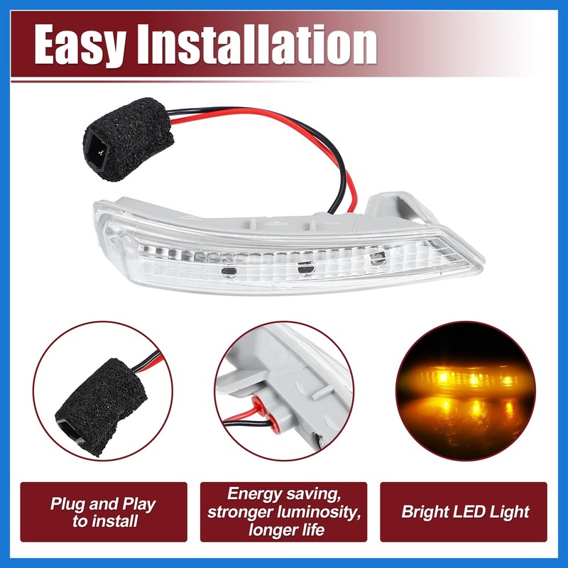 VekAuto Car LED Front Left Right Side Mirror Turn Signal