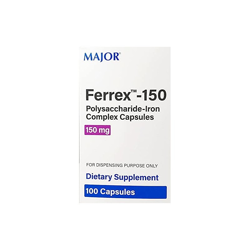 Major Ferrex-150 Polysaccharide-iron Complex Capsules 10 X 10 by MAJOR