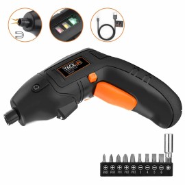 Tacklife Electric Screwdriver, Tacklife Cordless Screwdriver Rechargeable 1500 mAh Li-on
