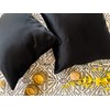 Black - Heavy Satin Throw Pillow Cover - 20 x