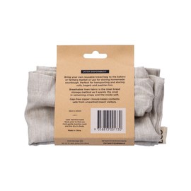 Ever Eco Reusable Linen Bread Bag Zipper Closure (32x40cm) 1