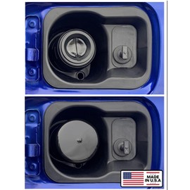 Cap & Shield Tethered 2.75inch ID, Capless Gas Cap Dirt, Water & Dust Cover Compatible With Honda, Nissan, & Acura Capless Gas Cap Fuel Filler Nozzle Cover (Non-Tethered)