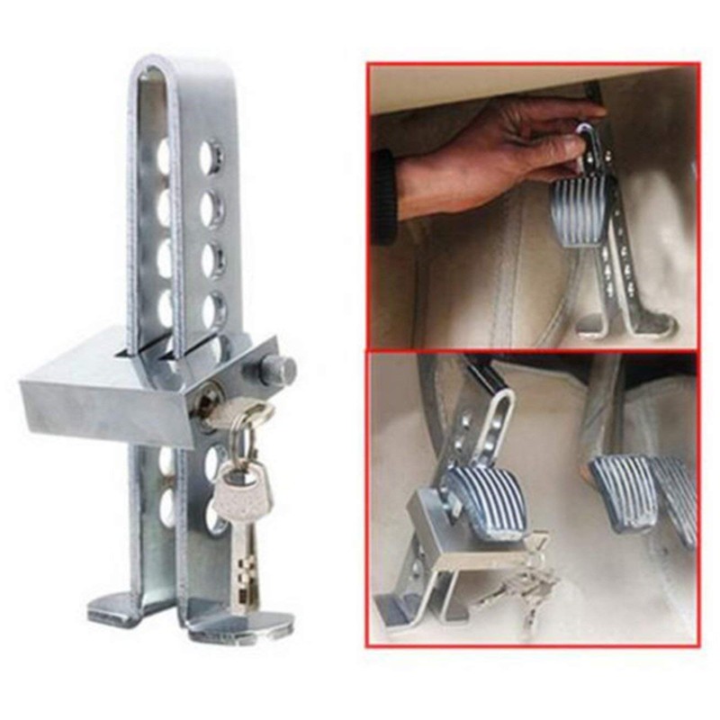 Car Pedal Lock, 8 Adjustment Hole Solid Hardened Steel Gearbox